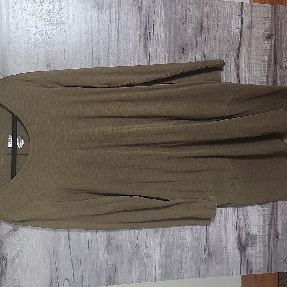 Duluth Long Sleeve Knit Dress In Marsh Olive Green